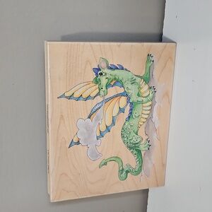 Walking Dragon Rubber Stamp